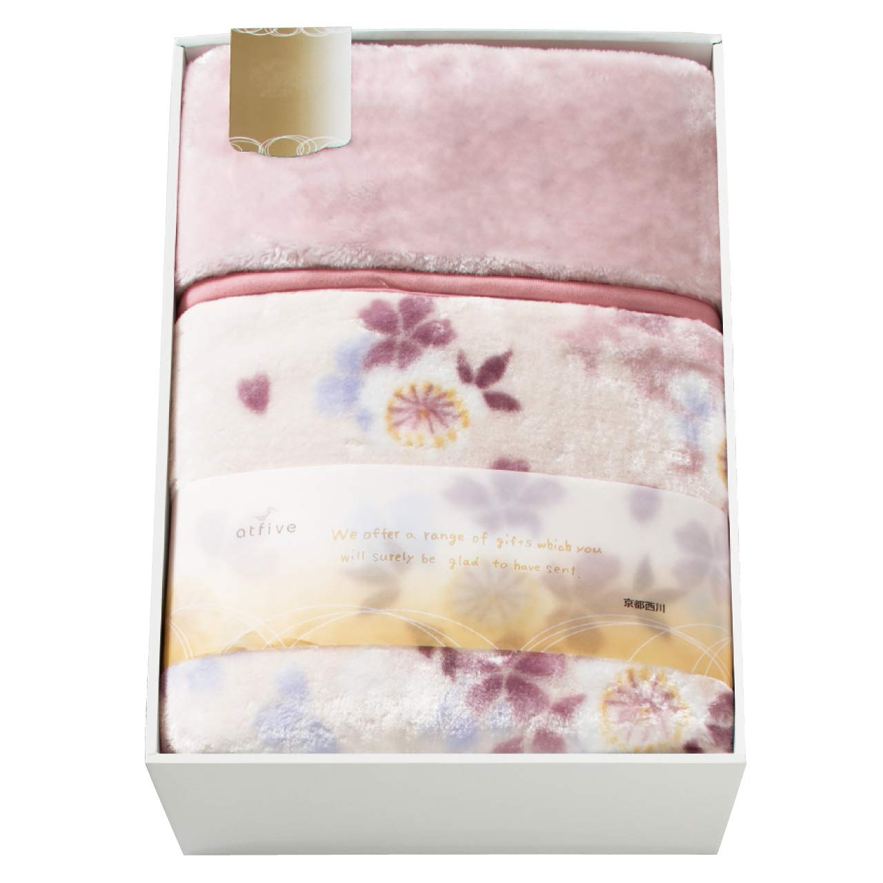 京都西川 Rose シルク 絹100%毛布 140cm×200cm 京都西川 Rose シルク