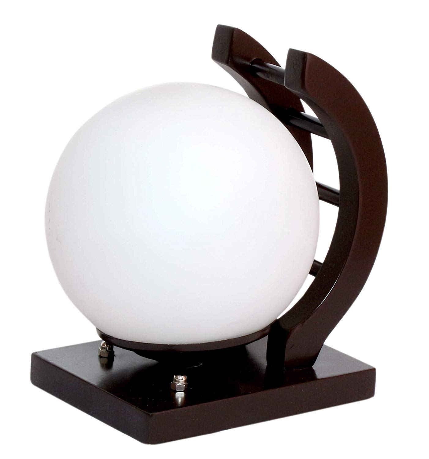Virya Brown Color Globe Shape Globe Shape Antique Look Decorative Wooden Surface Mounted Classic Wall Light E27 Holder