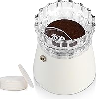 Vista 8 de Bincoo Moka - Dispensador de olla con 100 piezas de papel de filtro, relleno de polvo giratorio, embudo, taza de recepción de polvo, accesorios