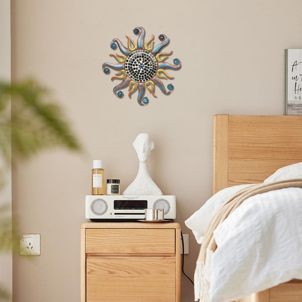 VITERLIGHT Sun Wall Decor, 14 Inch Metal Wall Art