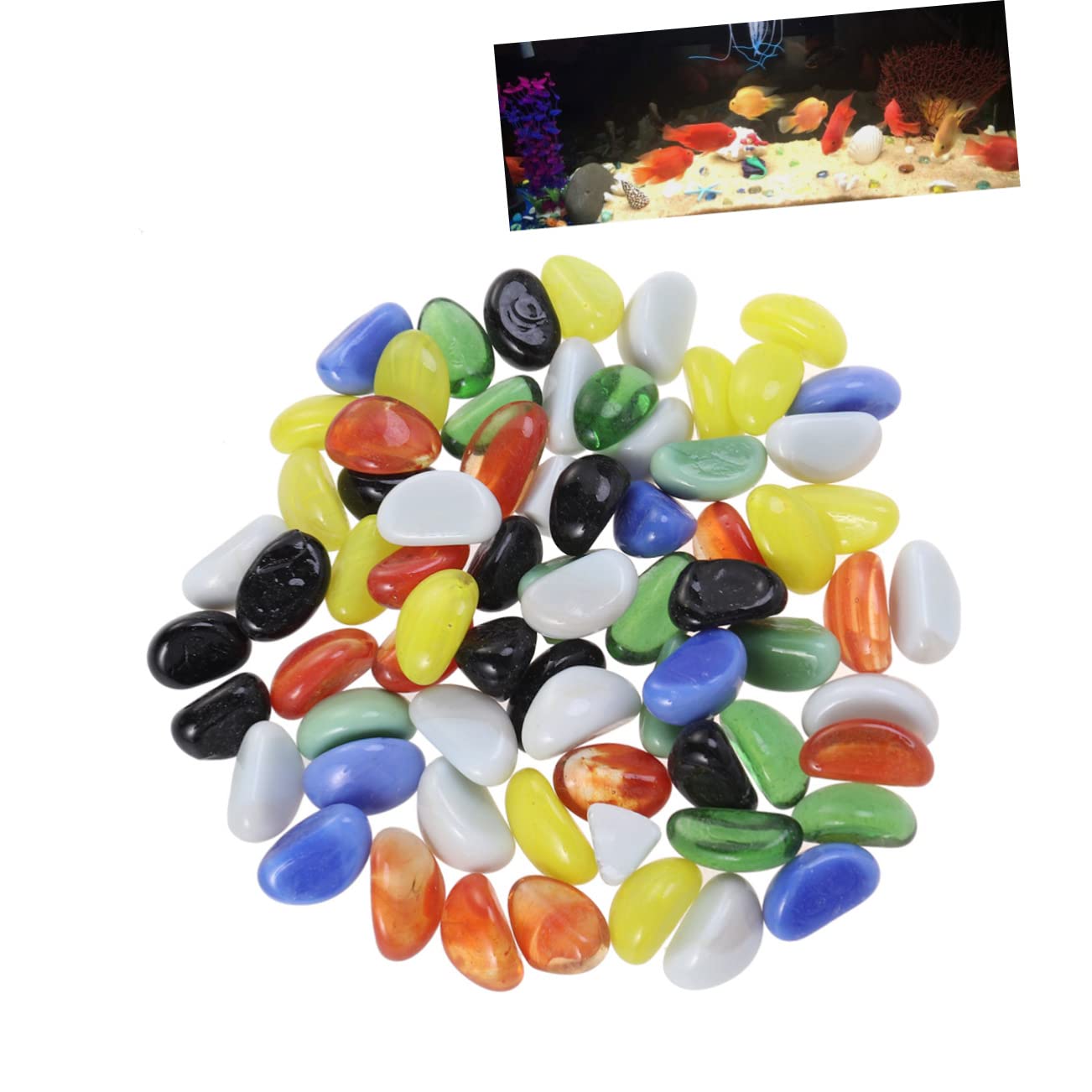 2pcs Microlandscape Stones Artificial Pebble Decor Decorative Rocks for Fish Tank and Garden
