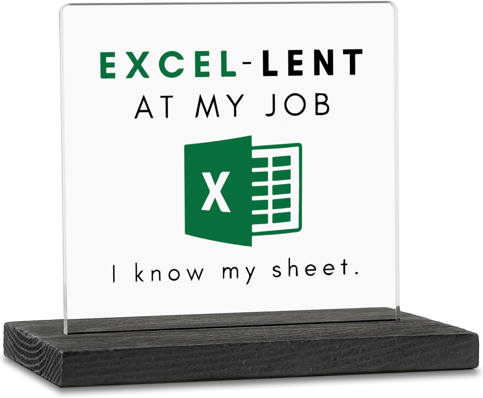 vizuzi Accountant Gifts for Women, Men, Funny CPA, Spreadsheet, Excel Gift Idea For Coworkers, Accounting, Boss, Worker, Colleague, Friend Acrylic Desk Decorative Sign ZBB43