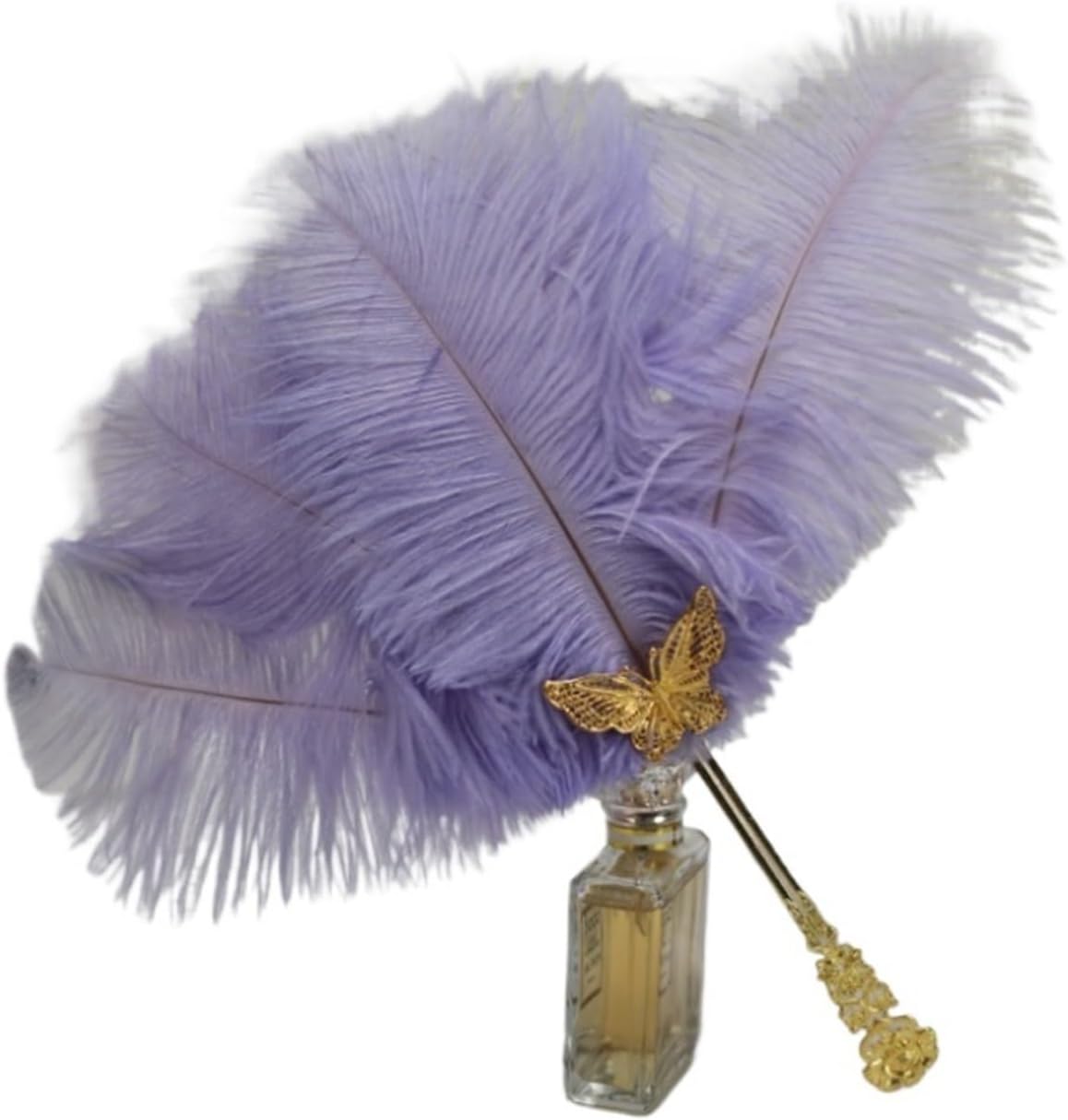 ダチョウの羽根の扇子 パフォーマンスダンスの扇子スタイル パーティー小道具 ステージショーの小道具 扇子 白 黒 ピンク 羽根の扇子