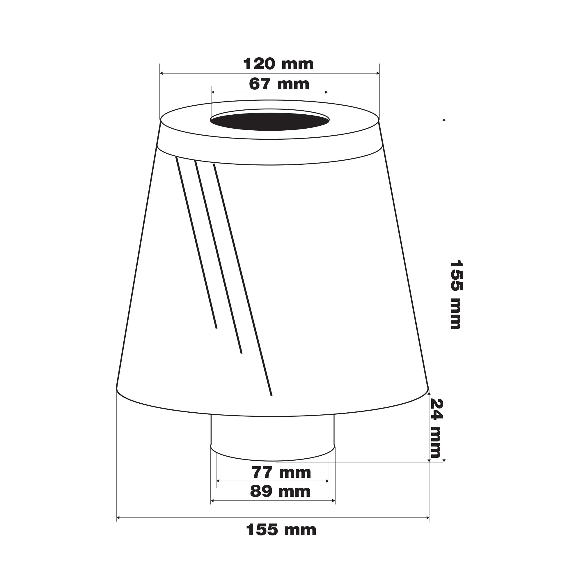 Simoni Racing FSR/UA Filtro Aria Biconico Elicoidale Universale, Cotone Rosso