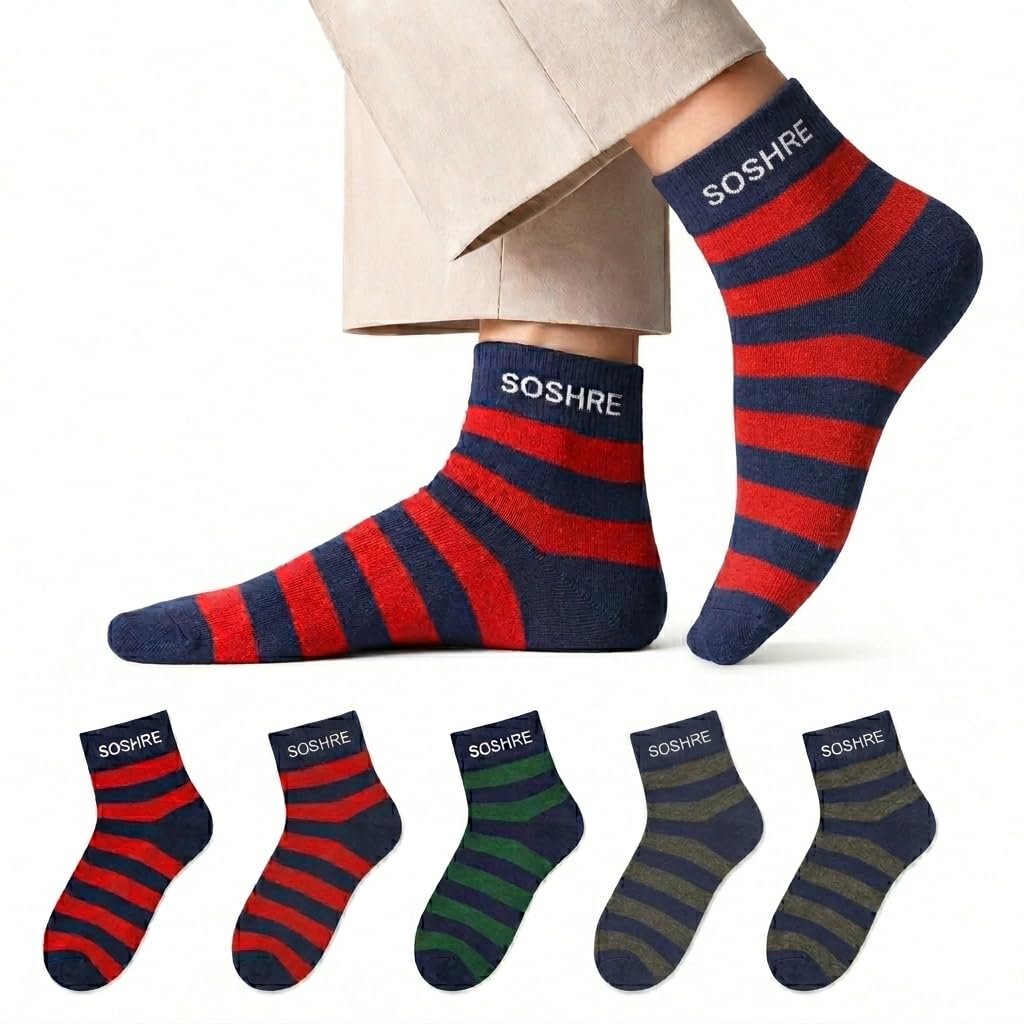 Ankle Socks for men | Ultra Soft made of cotton | Sports Socks for Boys | Breathable And Stretchable Socks for Boys & Men | Sneaker Shoes Socks, Assorted Color (Pair of 3)-image-32