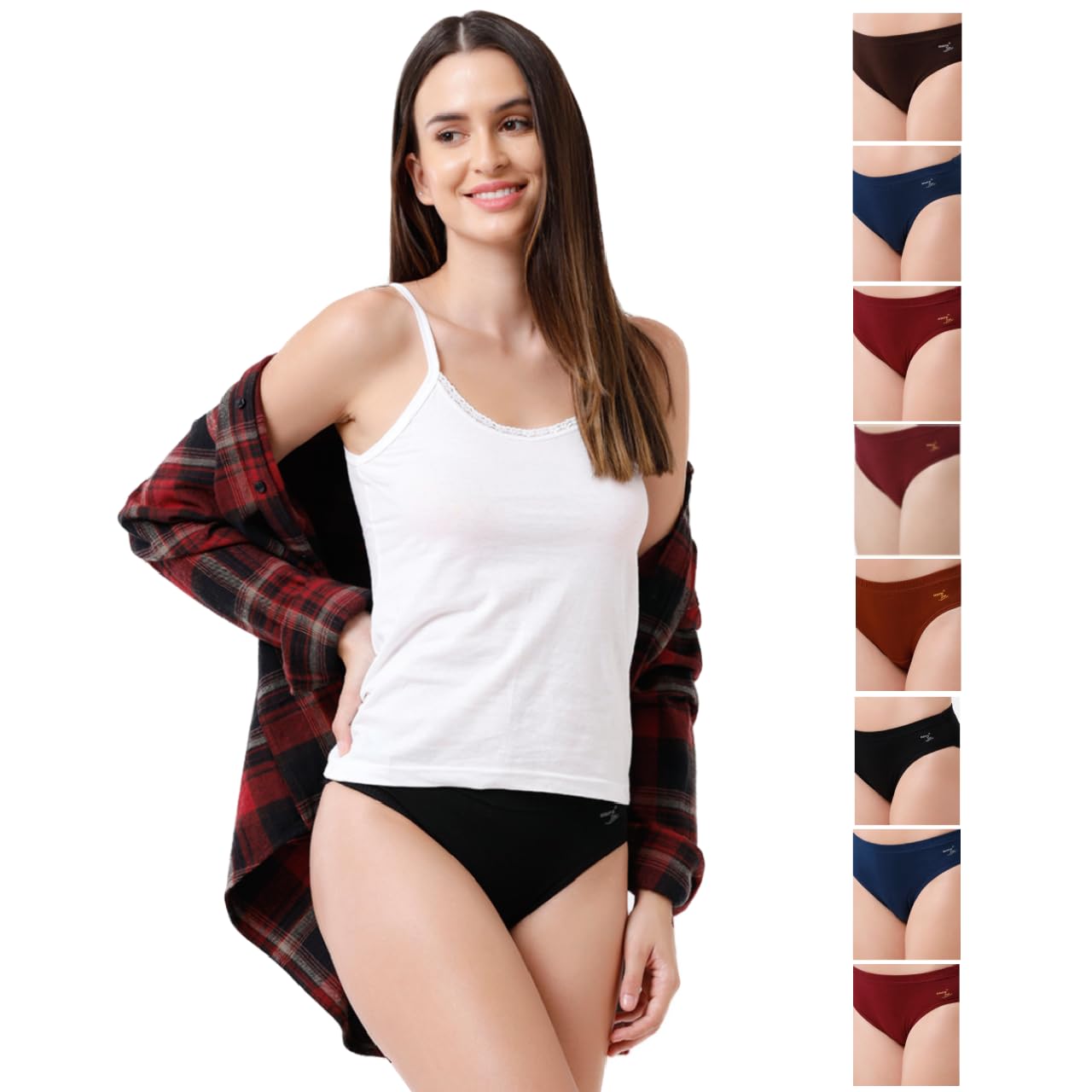 rupa jon Solid Panty for Women | 100% Cotton Fabric | Inner Elastic | Pack of 9-picture-23
