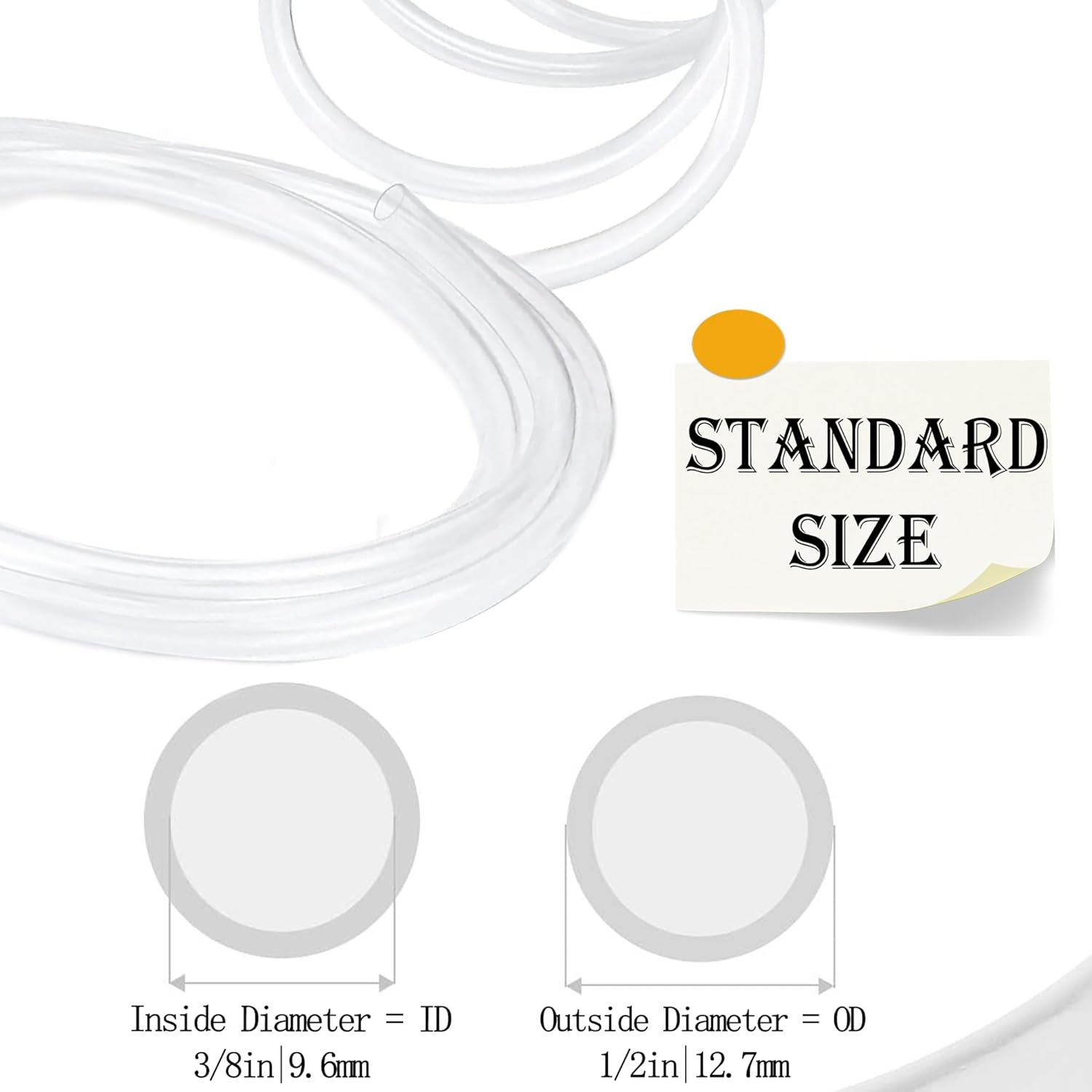 AOPANDA 100 Feet 3/8" ID Clear PVC Tubing, Lightweight Flexible PVC Hose, Non-Toxic, BPA Free