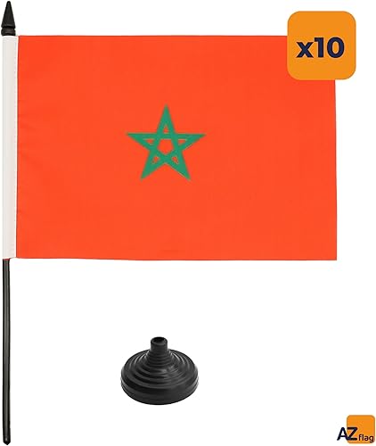 Miniatura 329 de Bandera de mesa Sierra Leona de 5 x 8 pulgadas, bandera de escritorio de Sierra Leona, 8.3 x 5.5 in, barra y base de plástico negro AZ FLAG