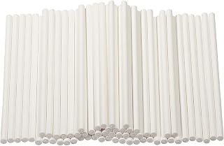Popsicle Sticks - 4-Inch White, 300 Pack - Sturdy & Eco-Friendly Craft Paper for Cake Pops, Lollipops & Candy Apples
