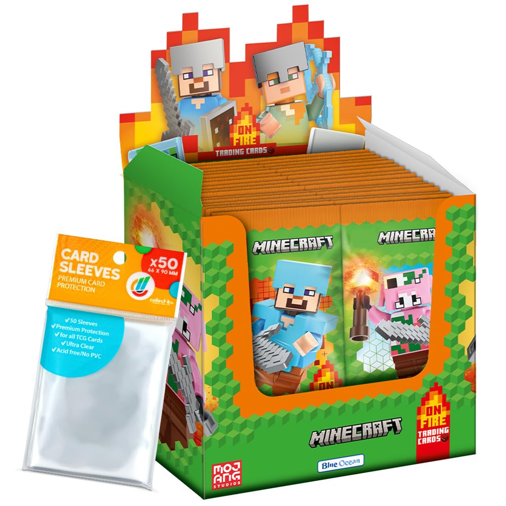 Bundle mit Minecraft Serie 3 Trading Cards - 1 Display (36 Booster) + Exklusive Collect-it Hüllen