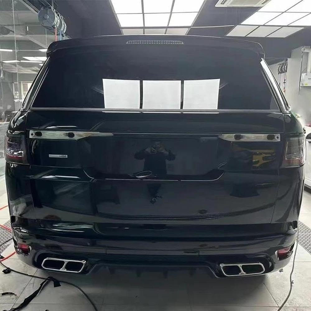 Spare Parts For Range Rover Sport 2014 To 2021 Upgrade For SVR Square Bumper Muffler Head Stainless Steel Tailpipe Exhaust Nozzle(Silver)