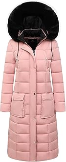 MOERDENG Women's Waterproof Long Winter Coat Thickened Down Alternative Jacket Warm Puffer Jacket Parka