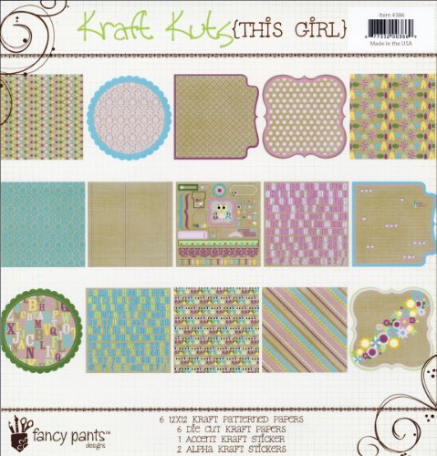 Kit papier kraft Fancy Pants fille 30,5 cm idée cadeau scrapbooking