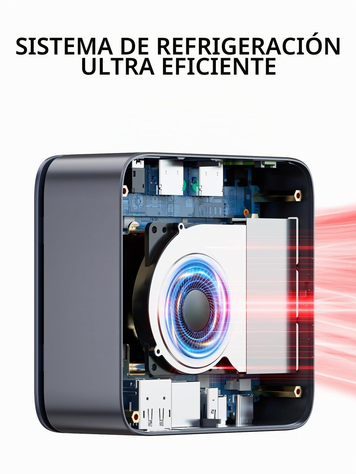 GMKtec Mini PC AMD Ryzen 5 W11 Pro 3500U (Rendimiento Superior a 4300U/N150/N100/N95 4C/8T 4.50 GHz), Miniordenador G10, 16 GB de RAM DDR4 + SSD PCIe 3.0x4 de 512 GB, WiFi 5, USB 3.2, USB-C, BT 5.0