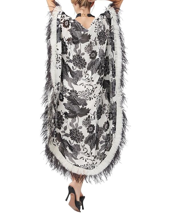 Trina Turk Neena Caftan, Black/White, M by Trina Turk - Image 2