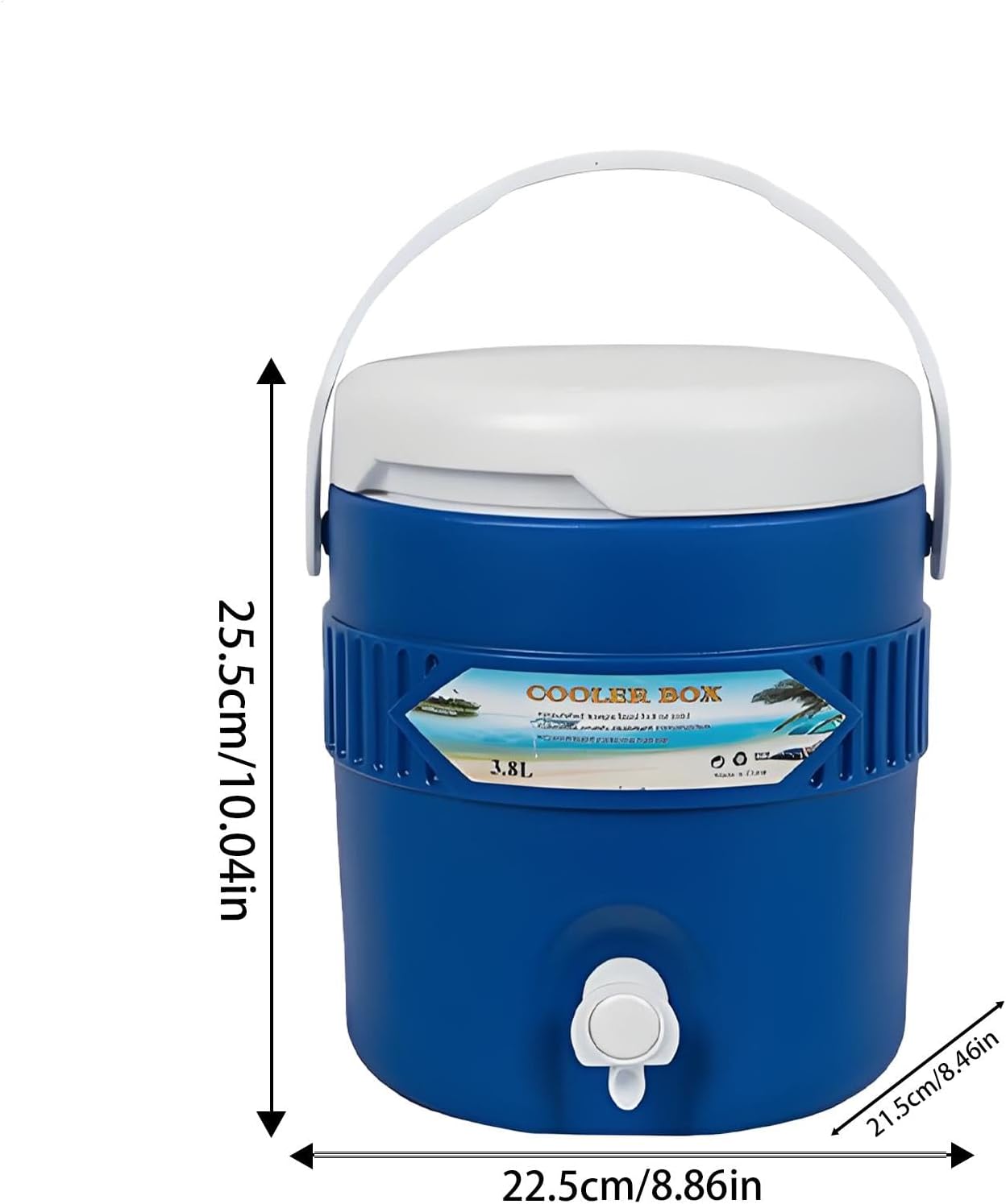 Sports Drink Dispenser,Cold & Hot Camping Coolers 3.8L Gallon Water Bottle Cold Hot Camping Coolers Beverage Serveware Portable Drink Dispensers For Outdoor Activities Fishing Camping
