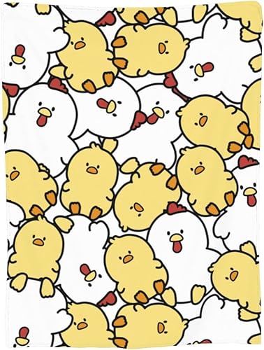 Miniatura 6 de Manta de pollo, linda manta de franela de felpa de franela acogedora para todas las estaciones, para niños, adolescentes y adultos, 60 x 50 pulgadas