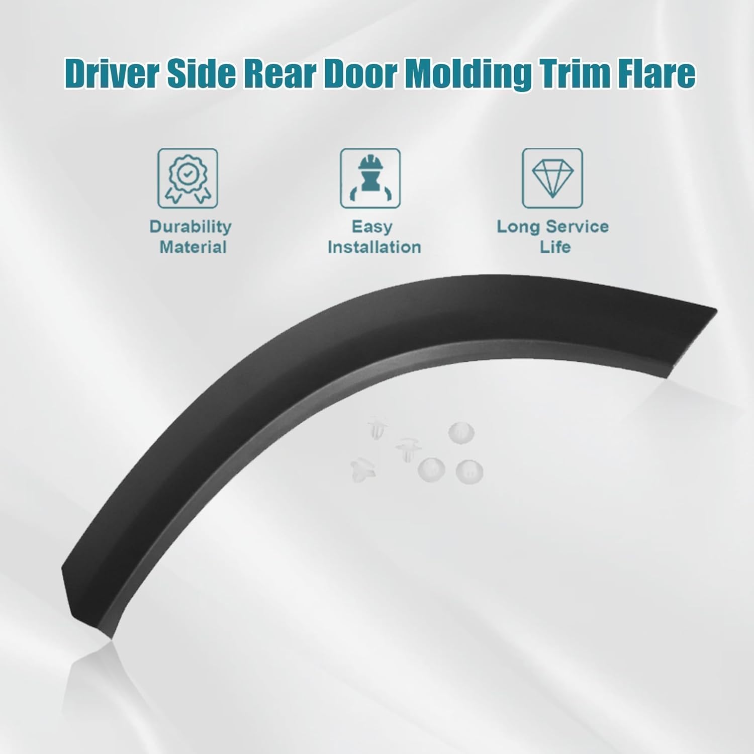 GXARTS Black Left Side Rear Door Trim Flare Molding 788616RR0A Compatible with Nissan Rogue 2021 2022 2023