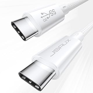 JSAUX 20Gbps Data Cable, USB C to USB C 3.2 Gen 2 Cable 4K Video Monitor Video Cable 100W PD Fast Charging Compatible with iPhone 15 Pro Max/15 Plus, MacBook Air/Pro, Samsung Galaxy S23, Pixel-3.3FT