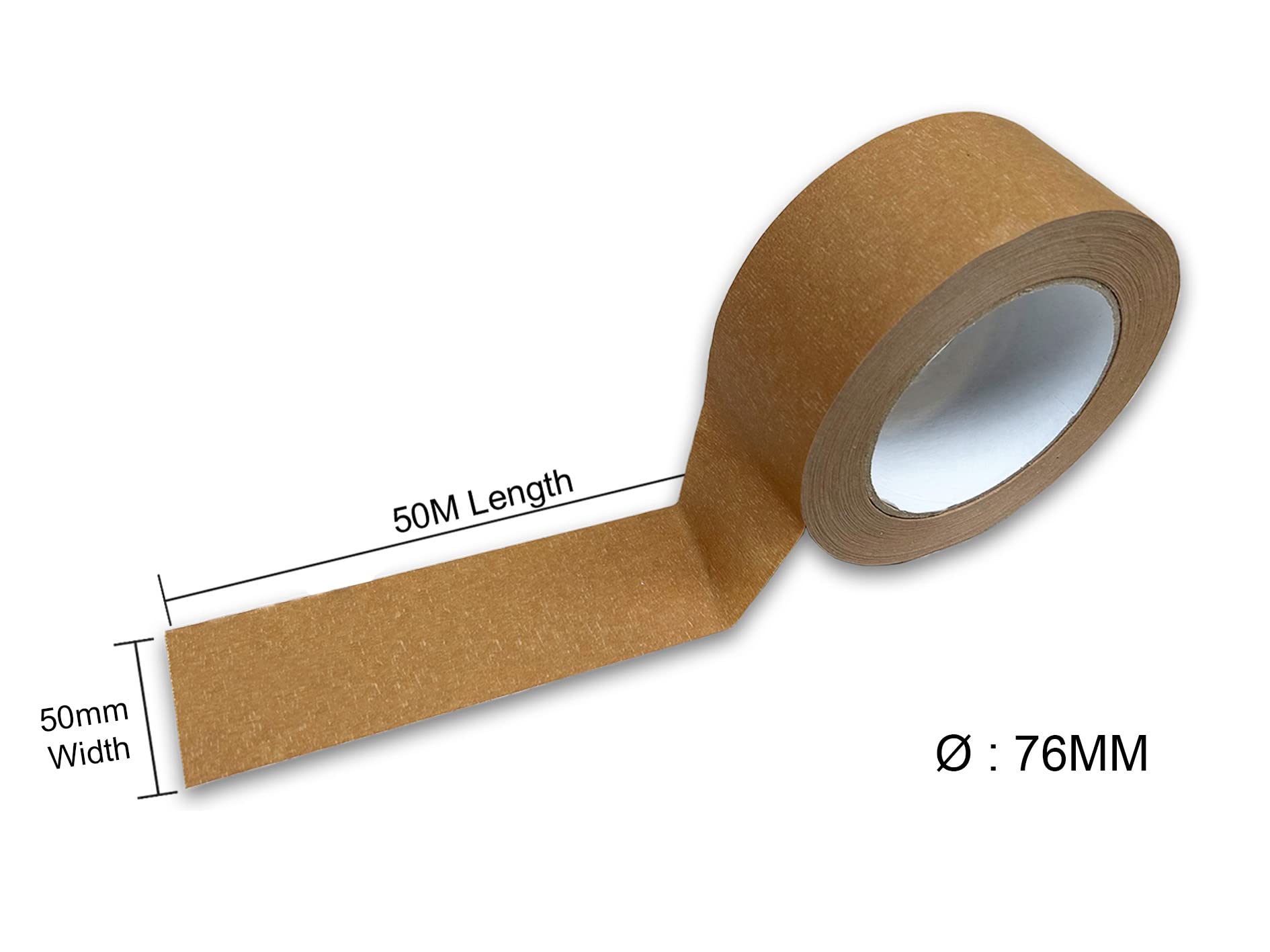 36 Rollen - Papier Klebeband- Braun - 50mm x 50m