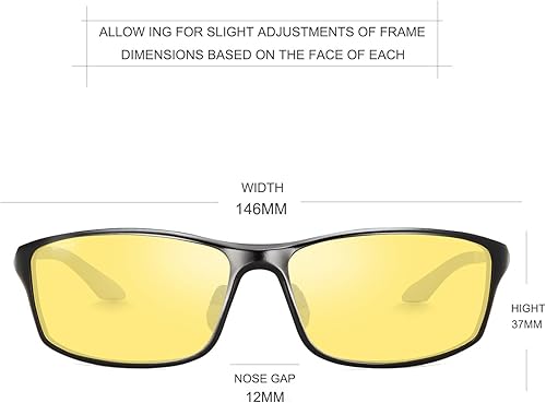 Miniatura 2 de SOXICK Gafas de conducción nocturna para hombres, gafas de visión nocturna que conducen HD antirreflejo, polarizadas, gafas amarillas