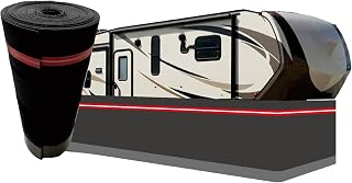Camper Skirting for Winter Waterproof Felt Wind Resistant RV Skirt, Universal Fit Underbelly Insulation Panels for Travel Trailers and Fifth Wheels 3ft/90cm H 72ft/22m L