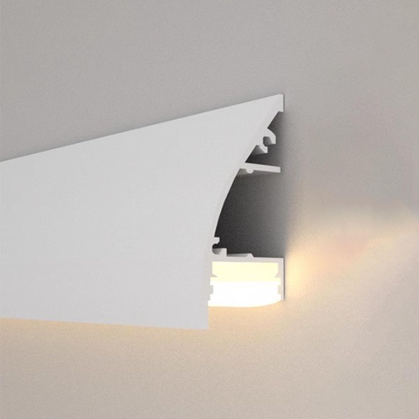 Canal difusor LED de aluminio de alta resistencia para moldura de techo de diseño limpio