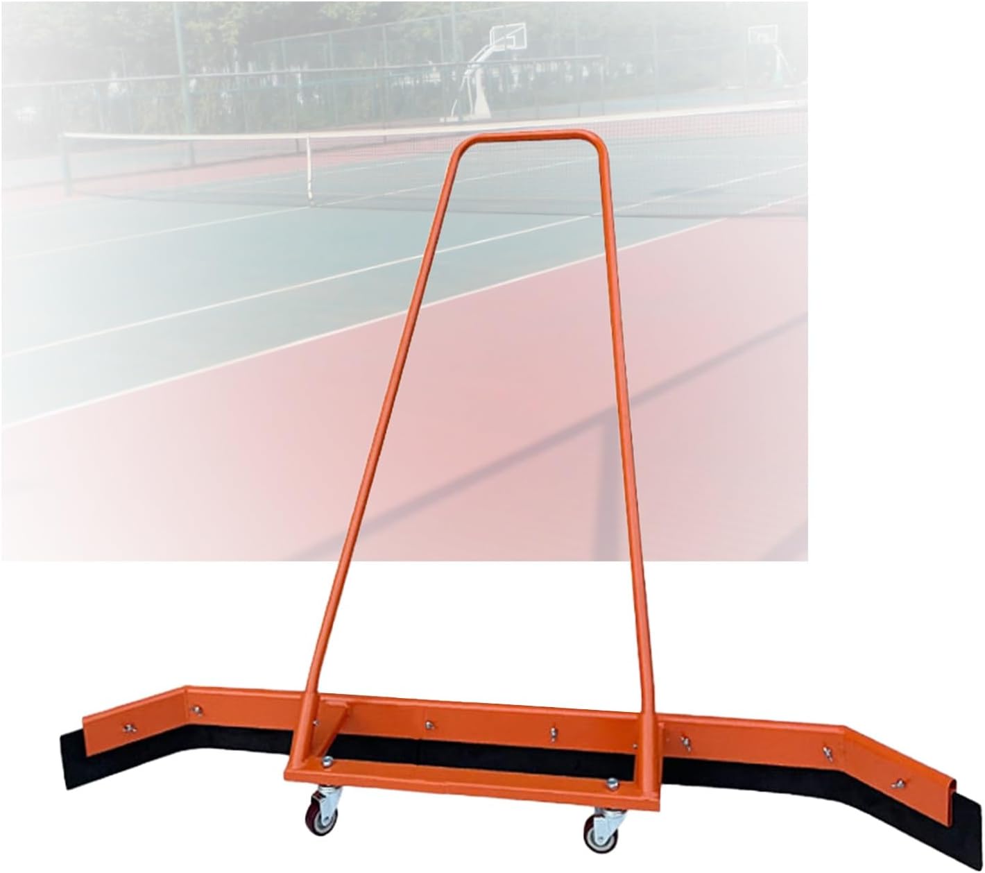 Sports Ground Tennis Court Squeegee, Stadium Accessories, Cleaning Tools with Universal Wheel for Swimming Pool Parking Lot