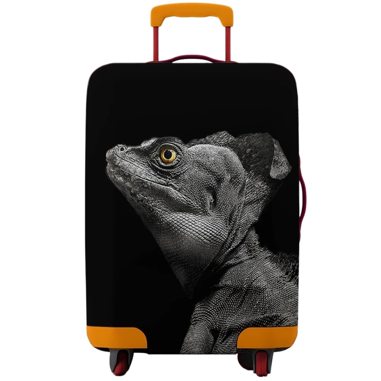 2 pezzi di spessore elastico animale bagaglio copertura protettiva vestito con cerniera for borsa da 18-32 pollici coperture for valigie(Black 06,S 18-20 inch)