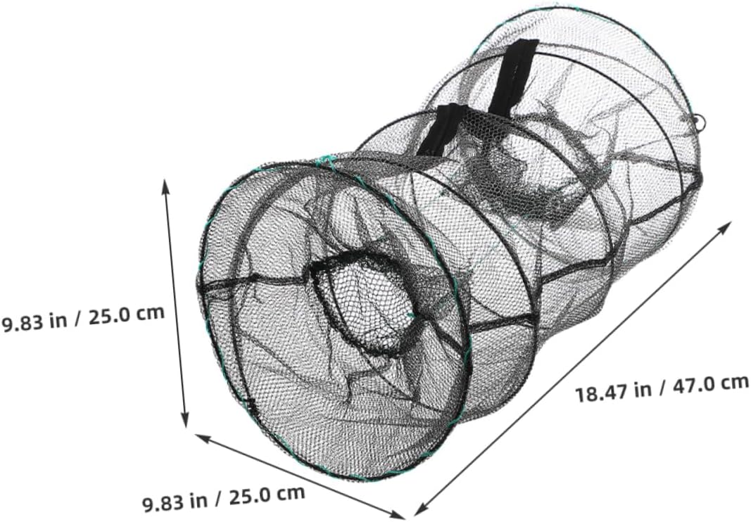 Fishing Traps for Freshwater Saltwater Durable Material Portable Design Spring Loaded Mechanism for