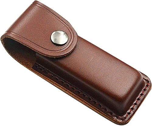 Miniatura 1 de Cuero PU Senderismo Bolsa Cinturón Cuchillo Vaina Snap Fastener Caza Soporte Bolsillo para Viajes Multi Herramienta Estuche Cinturón Bolsa de
