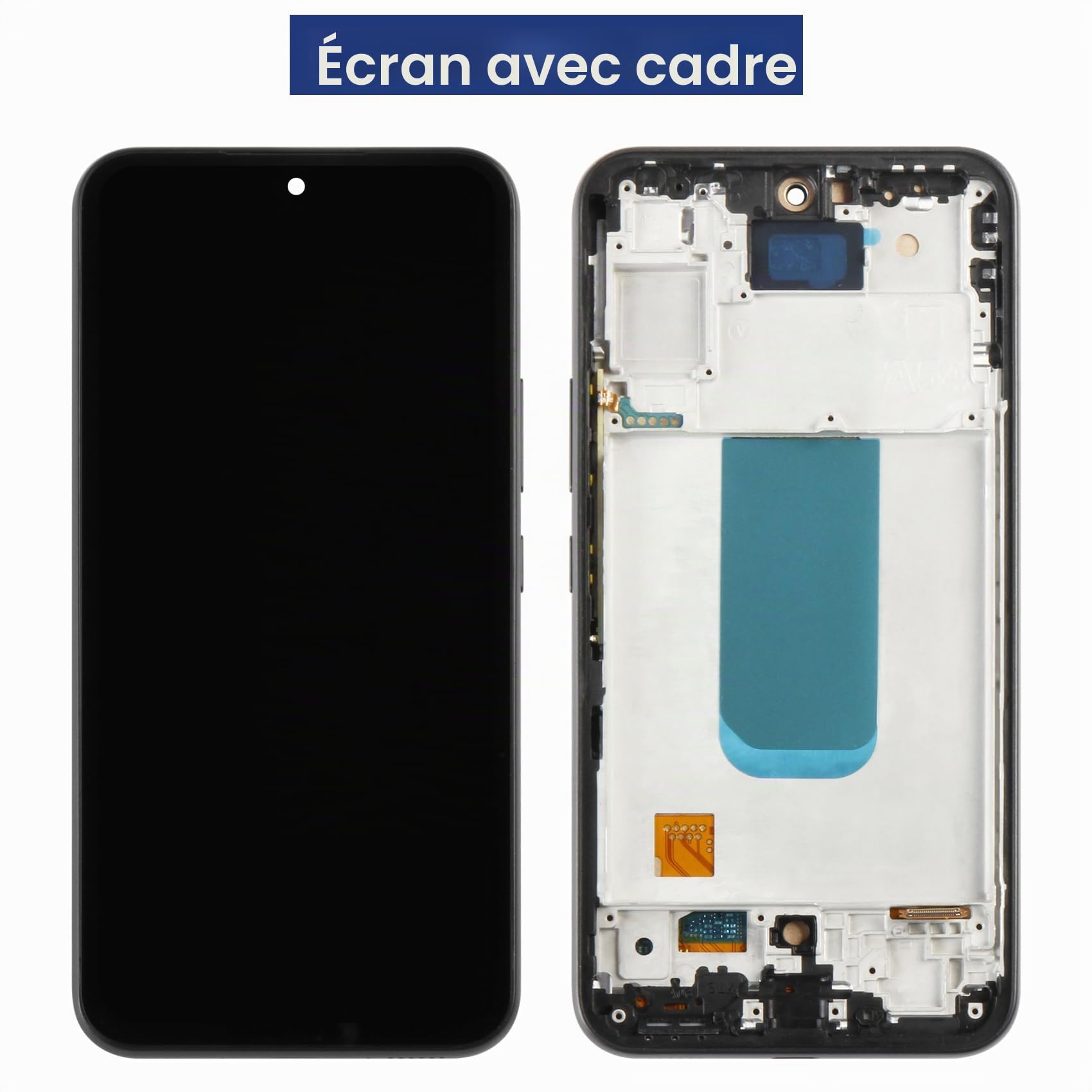 Reparo LCD Écran pour Samsung Galaxy A54 5G Replacement pour Samsung A54 5G LCD Display Écran Tactile Numériseur Capteur Verre Full Assemblé SM-A546B SM-A546B/DS SM-A546E (Noir avec Cadre)