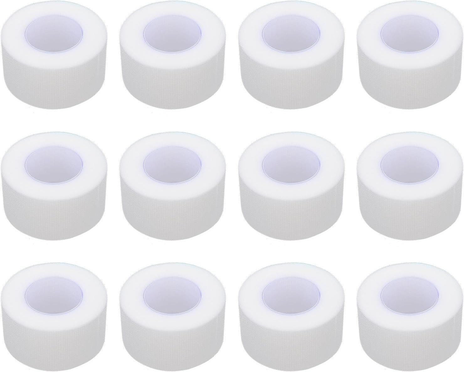 12 Rolls Adhesive 2.5cm X 9.1m Pe Breathable Wound Fixing Hypoallergenic First Aid Nursing Supplies
