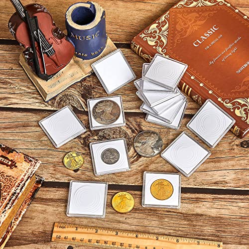 Coin Snap Holder Acrylic Silver Dollar Coin Holder 2 X 2 Inch Half Dollar Coin Holder Coin Capsule Coin Cases For Collectors Coin Sleeves Silver Dollar Display Box For Collection Supplies (30 Pcs) #TOP6