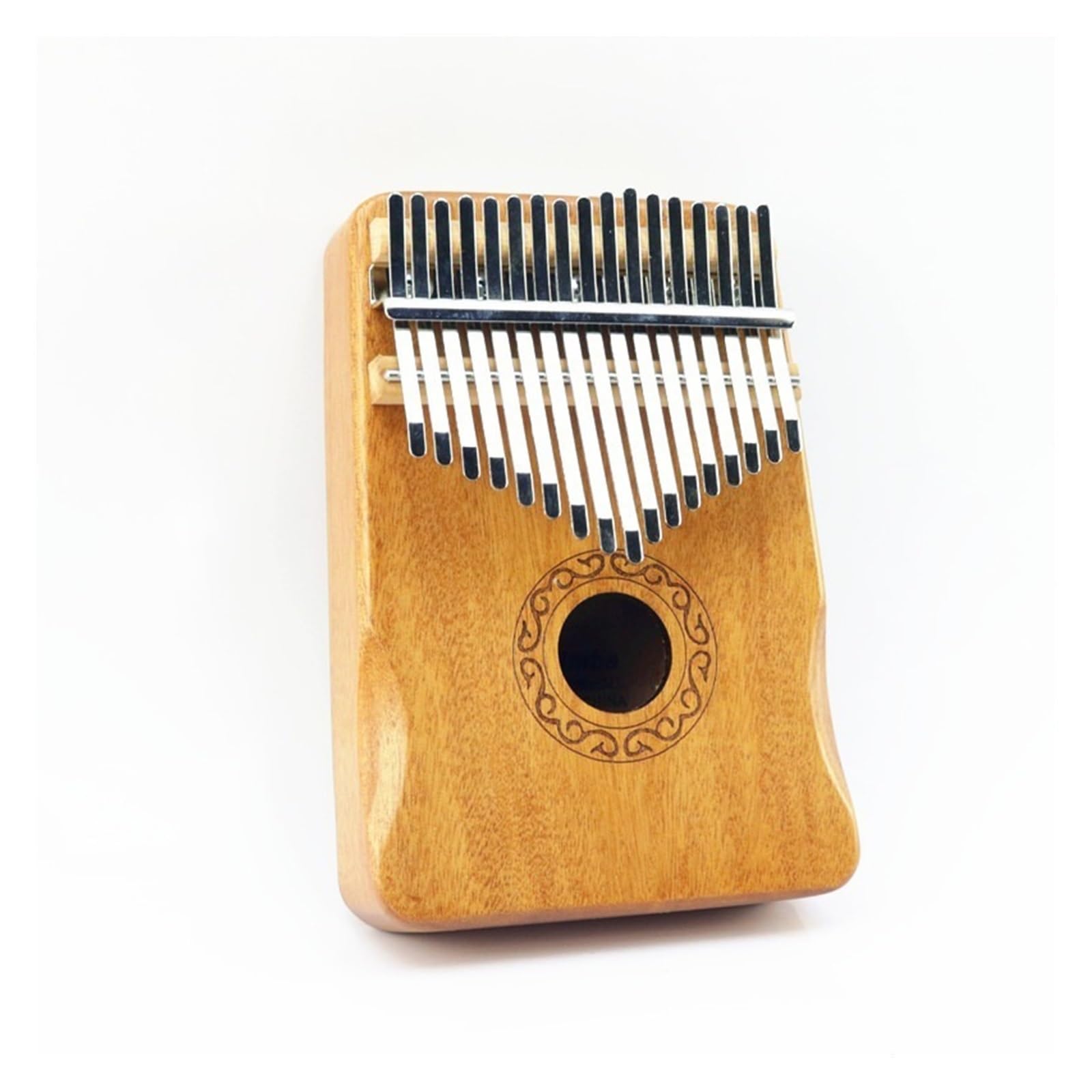 kalimba mini 21-tonowy instrument muzyczny z motywem mory w kolorze drewna dla początkujących kalimba