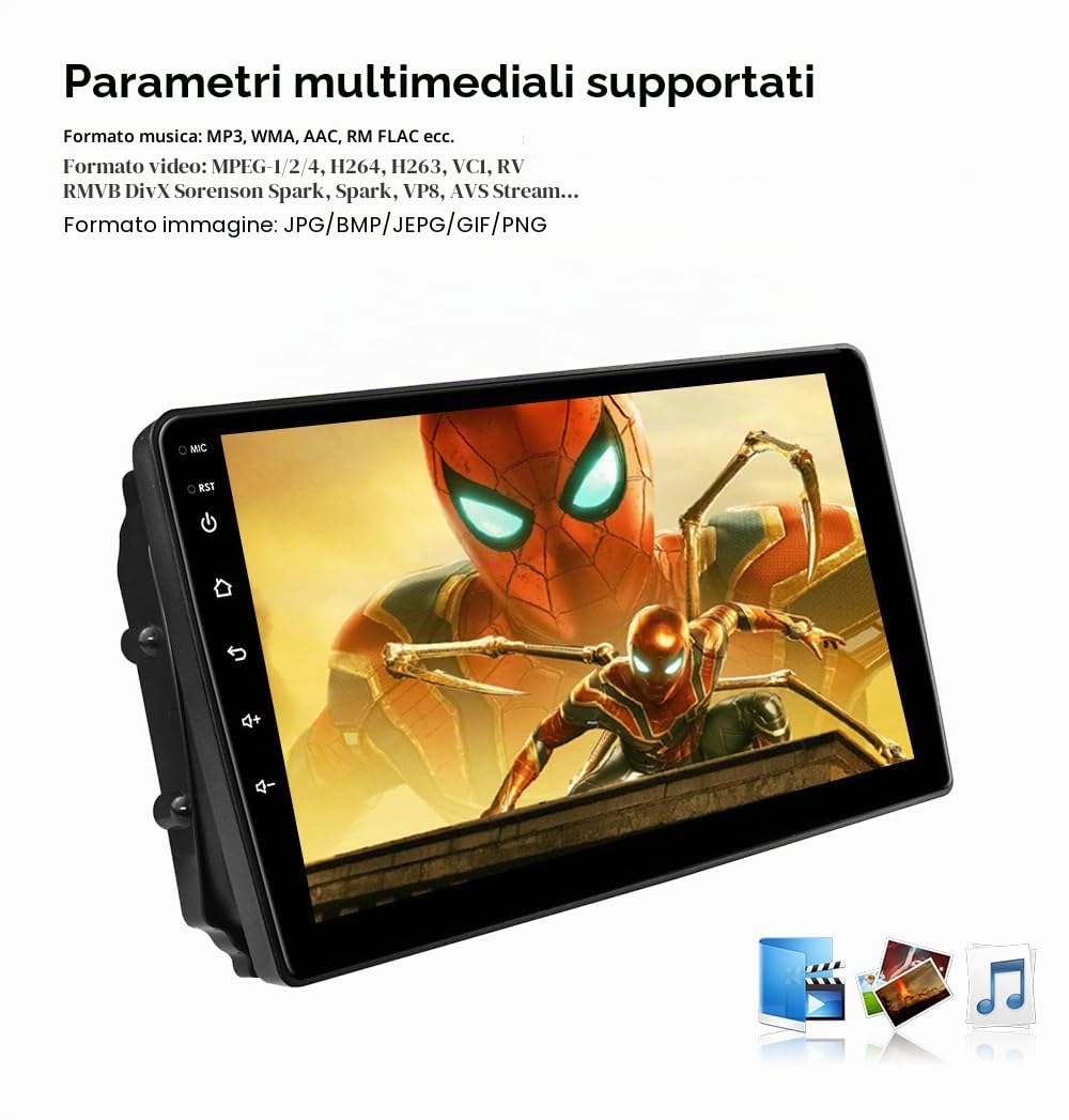 Android 13 autoradio da 9 pollici per Alfa Romeo Giulietta 2015-2018, supporta Carplay/Android Auto senza fili, controllo al volante, WLAN/4G, FM SWC WiFi 4-core 2GB & 64GB
