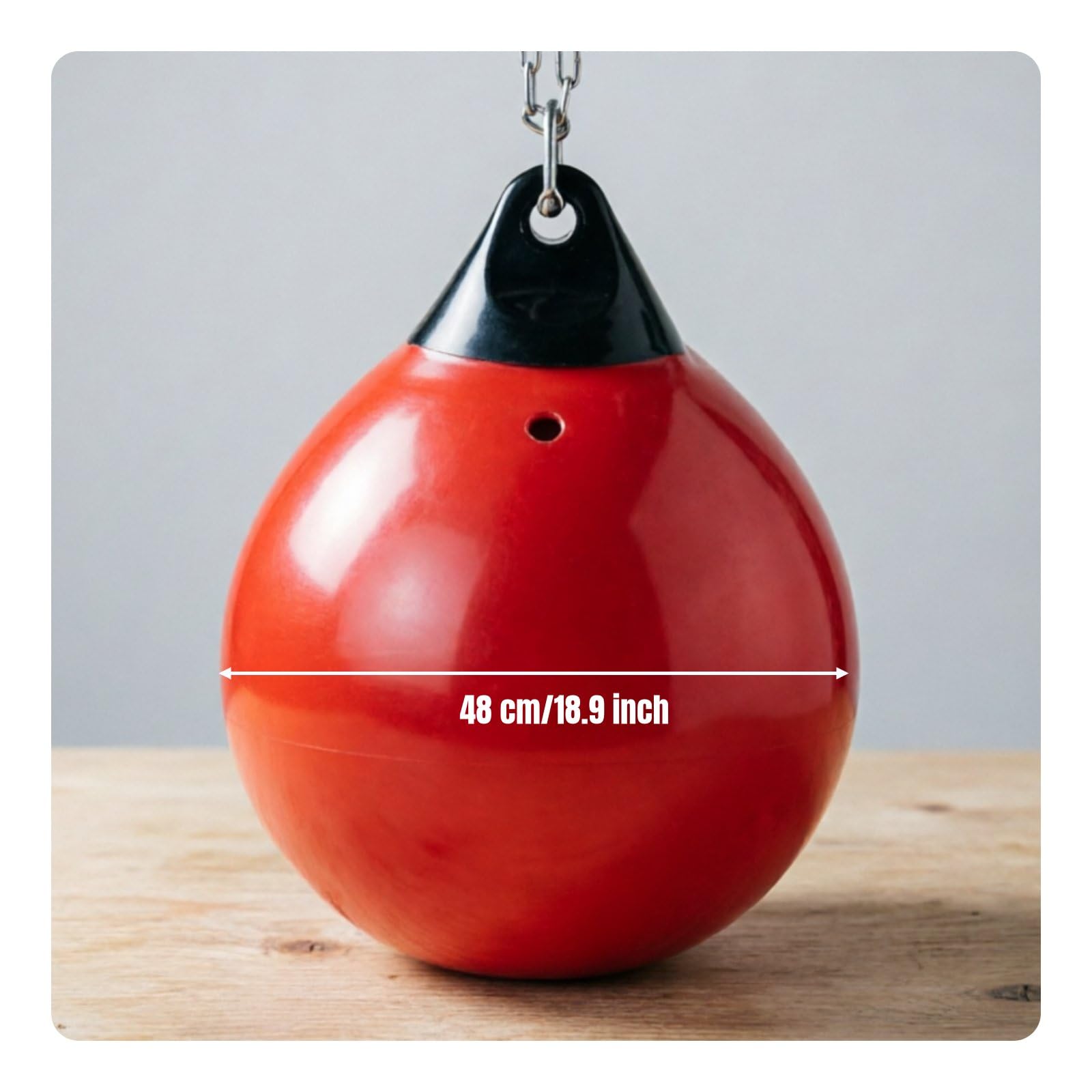 Sacco Acqua Sacco da Allenamento Pera da Velocità Attrezzatura Fitness Borsa da Colpi in PVC Spesso per Assorbimento Impatti E Peso, Red, 480 580mm