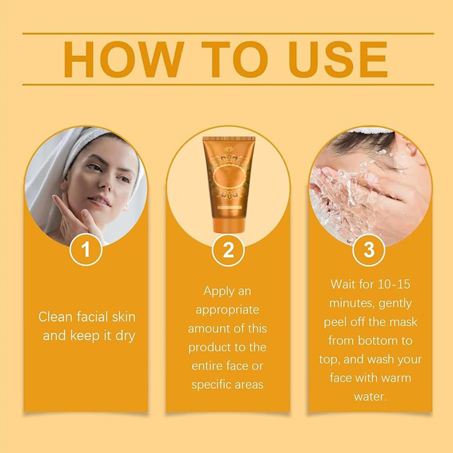 Face Mask Removal Dark Spots, Mask Fading Dark Spots, Masks, Herbal Spot Facial Peel off Masks, Anti-Wrinkle Tear-Off for All Skin Types (2PCS)