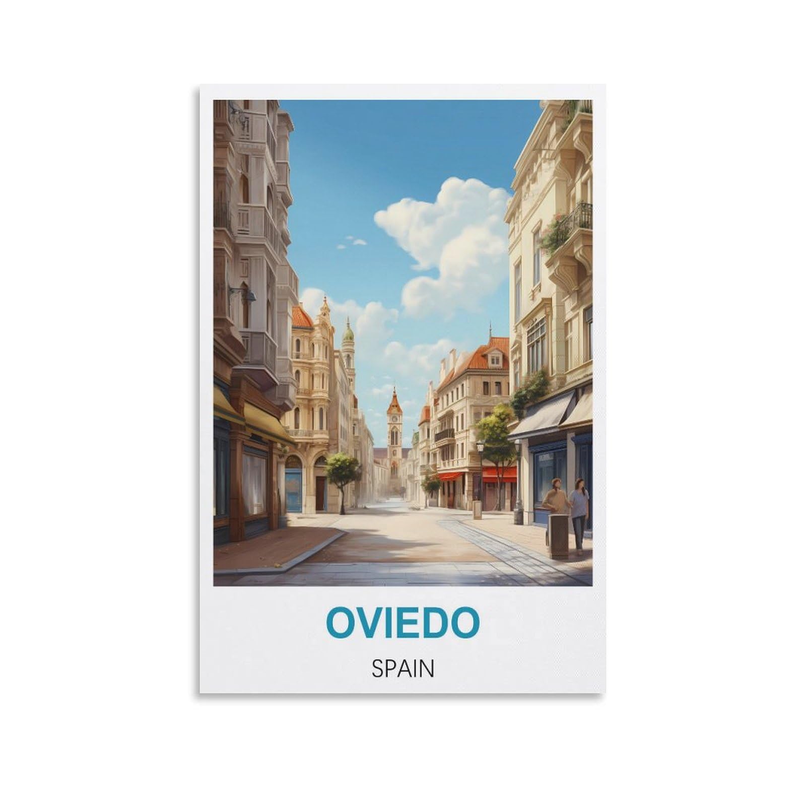 Metal Tin Sign Plaque Poster,Oviedo Spain,Decoration for Home Wall Art Kitchen Bar Pub Room Farm Garage Vintage Retro Poster Plaque 30x40cm
