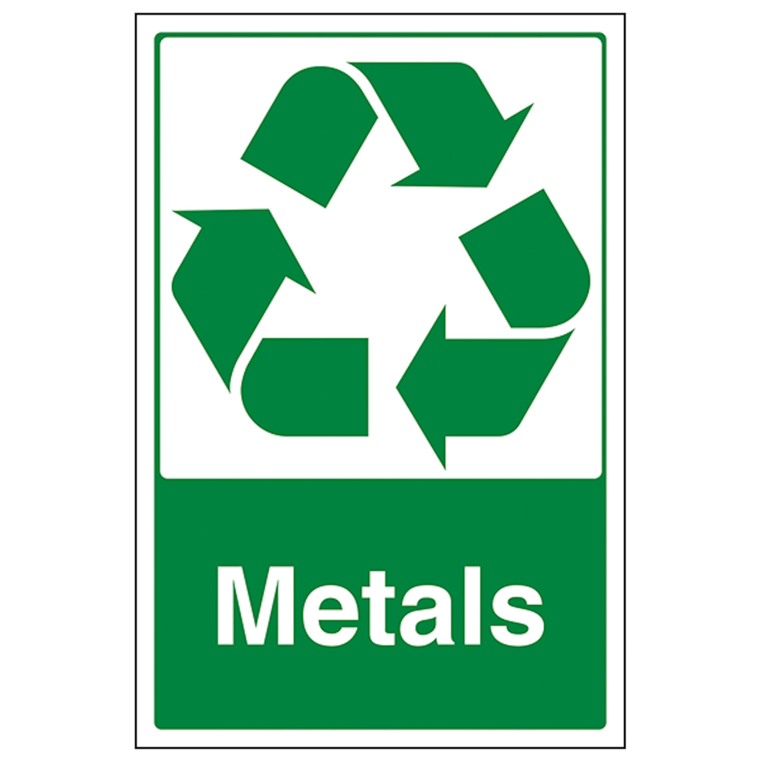 V Safety Metals 300 x 400mm - 2mm Rigid Plastic Safety Sign