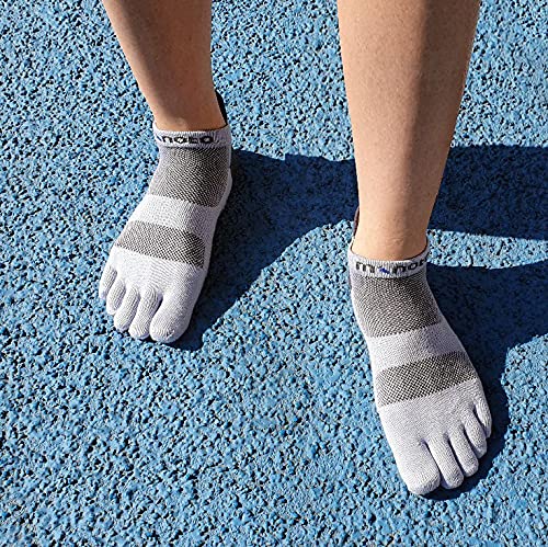 Coolmax No-Show Midweight Toe Socks for Running and Hiking with Cushion and Mesh for Men and Women3