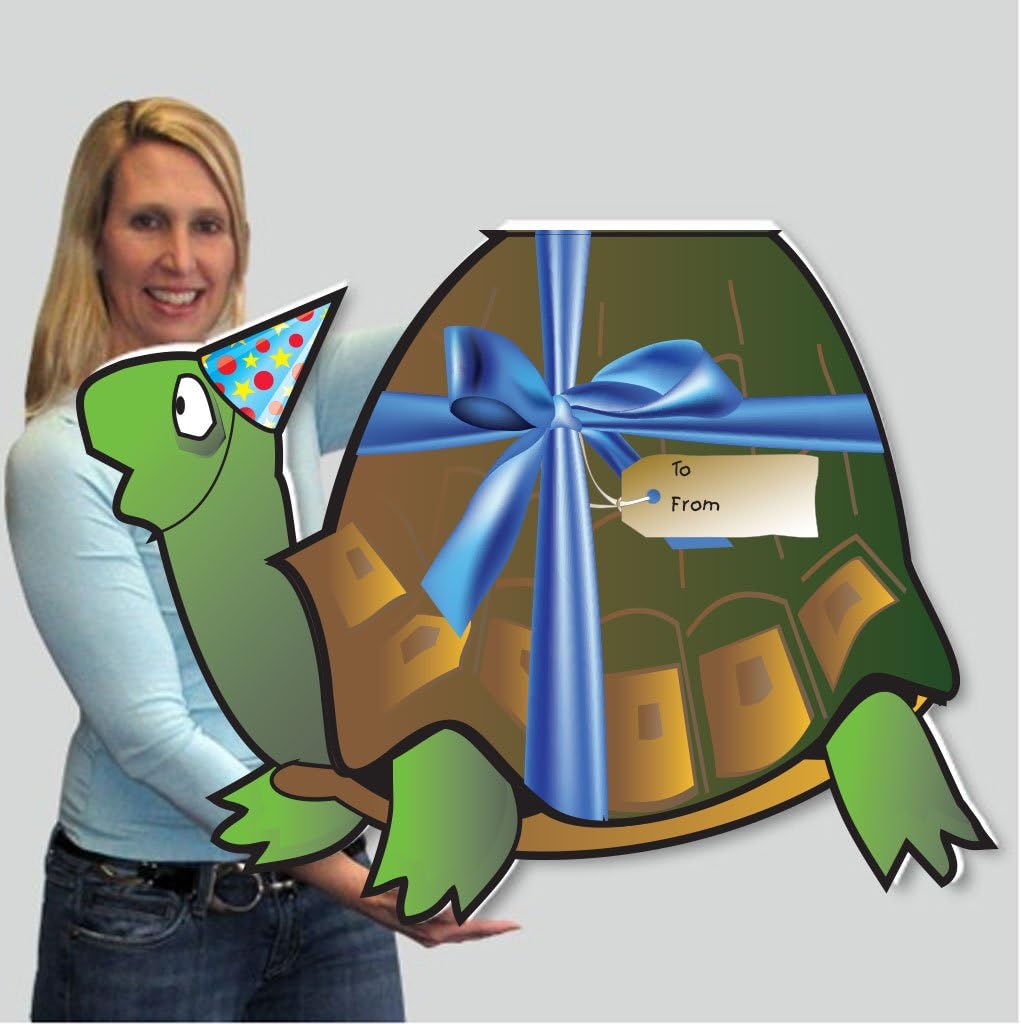 VictoryStore Jumbo Greeting Cards: Jumbo Birthday Card (Big Turtle Card) 2 feet x 3 feet Card with Envelope