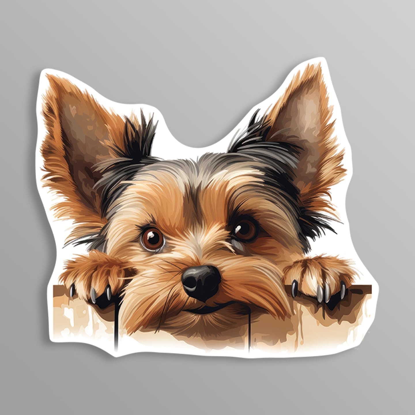 Dog Peeking Sticker Decals - 20 Dog Breeds - Cute Car Window and Bumper Stickers - 5 Inch Vinyl Waterproof Pet Lover Decals (Yorkshire Terrier) - Image 2