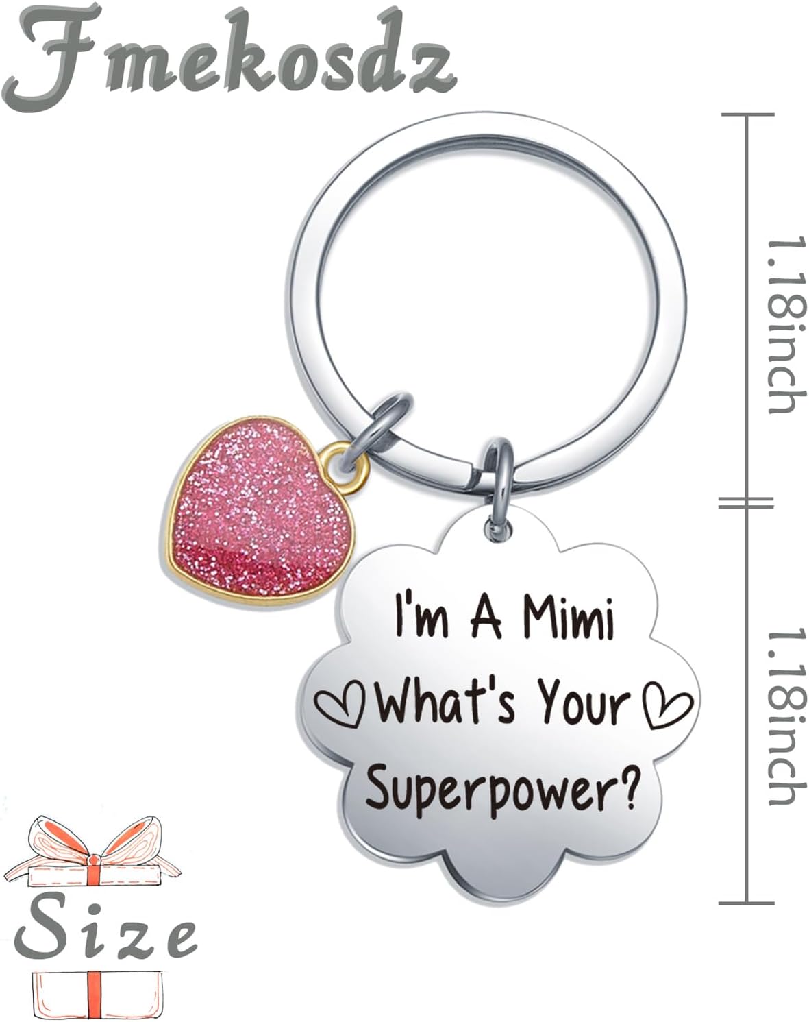 Mimi Thank You Gifts For Grandmother Birthday Jewelry Form Grandchildren For Grandma Keychain - Image 2