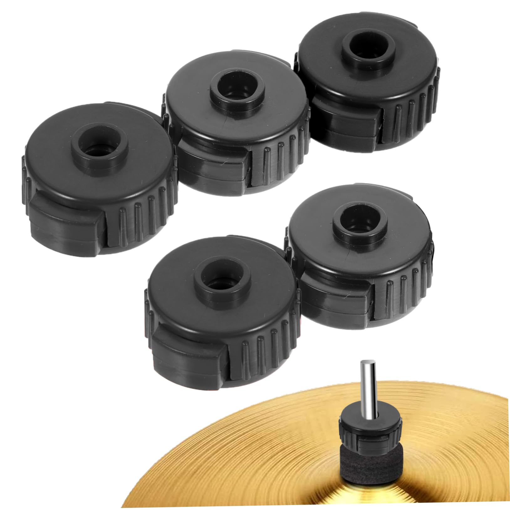 NULYLU Drum Cymbal Nuts Replacement Quick Assembly Cymbal Fixing Nuts Set of 5