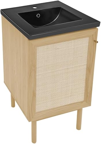 Vista 464 de Swiss Madison Classe - Lavabo de baño de roble de 24 pulgadas incluido