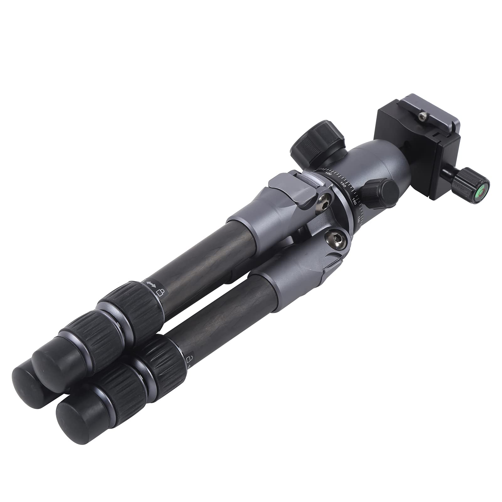 Trípode de Fibra de Carbono con Cabezal Esférico Mini Soporte Compacto para Cámaras DSLR Ideal para Fotografía de Viajes de 30 Cm a 42,5 Cm
