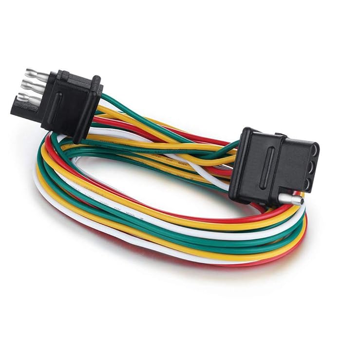 Buy juneven 6ft 4 Wire 4Flat Trailer Light Wiring Harness Kit 4 Way