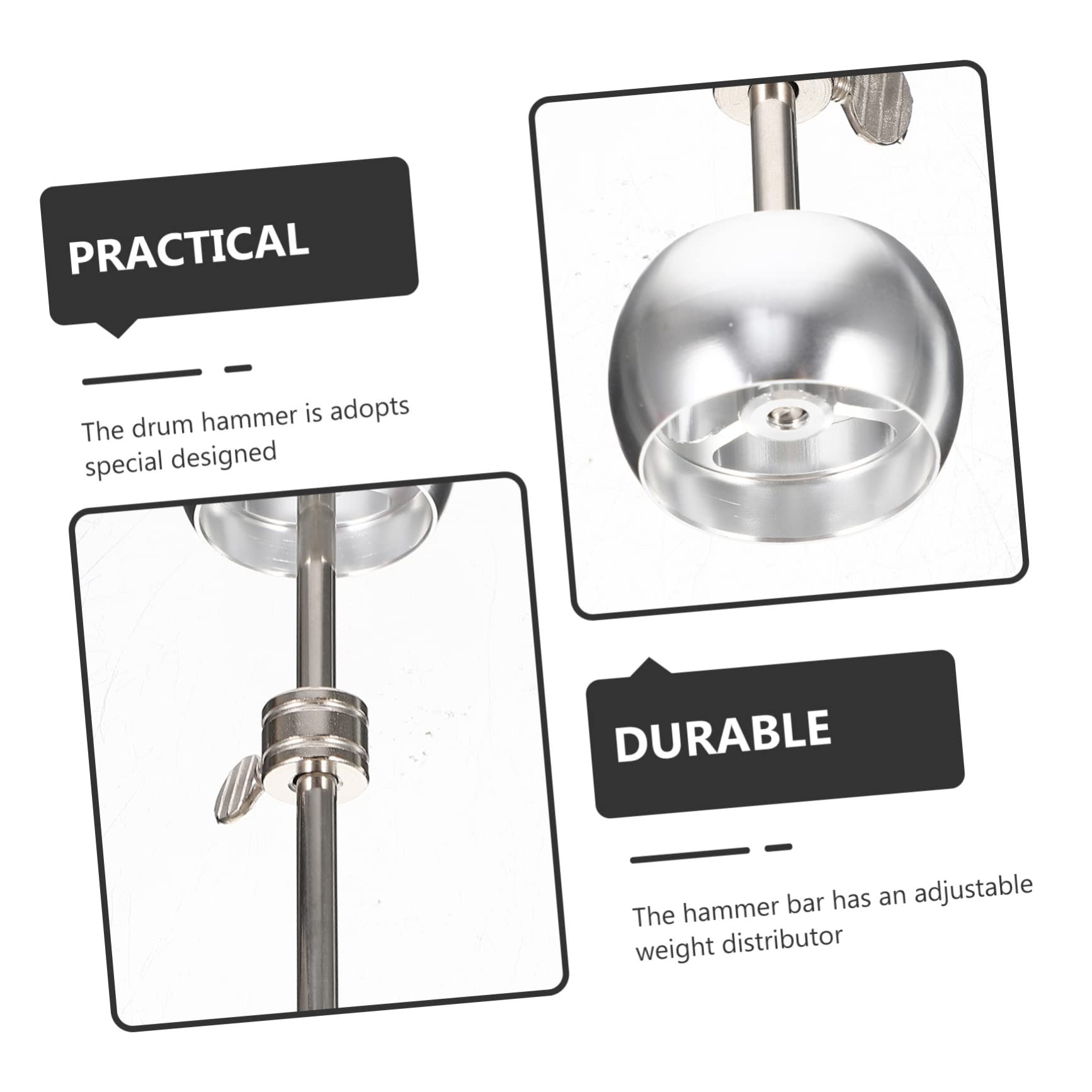 Abaodam 3pièces Pédale De Grosse Caisse Avec Marteau De Remplacement Accessoire De Batterie Pour Instruments De Percussion Réponse Rapide Et Parfait