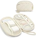 BAGSMART Cord Organizer Travel Cable Bag, Compact Tech Electronic Organizer Travel Case, Essentials for Charger, Cable, Phone, Flash drive - Beige